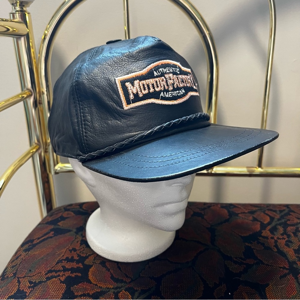 Vintage Leather “Motor Factory” Hat